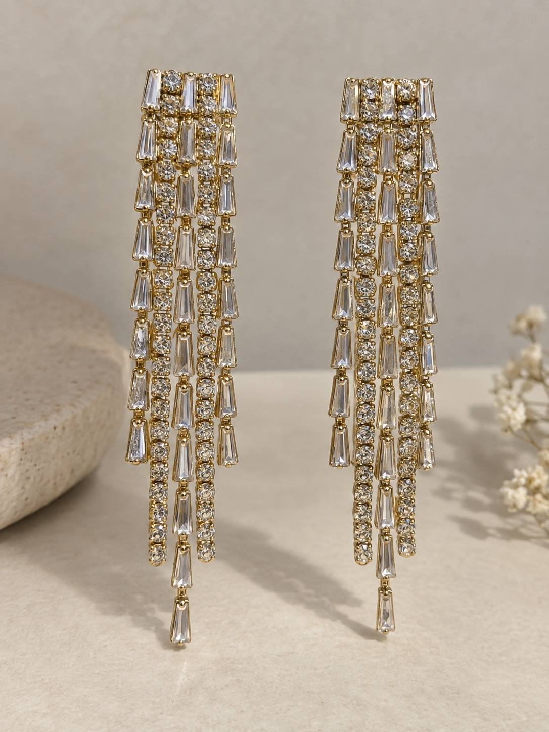 Celeste Crystal Cascade Earrings