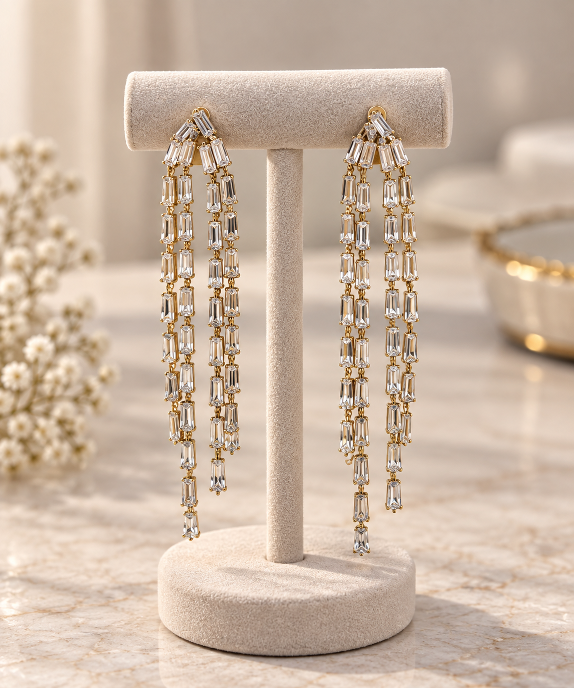 Celeste Crystal Cascade Earrings