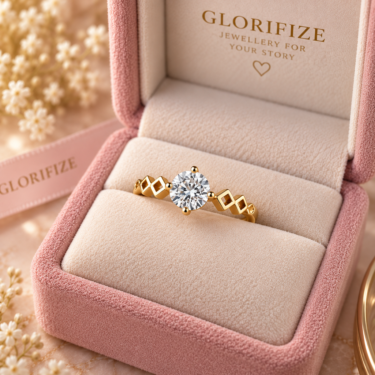 golden Spark Ring (Adjustable Size)