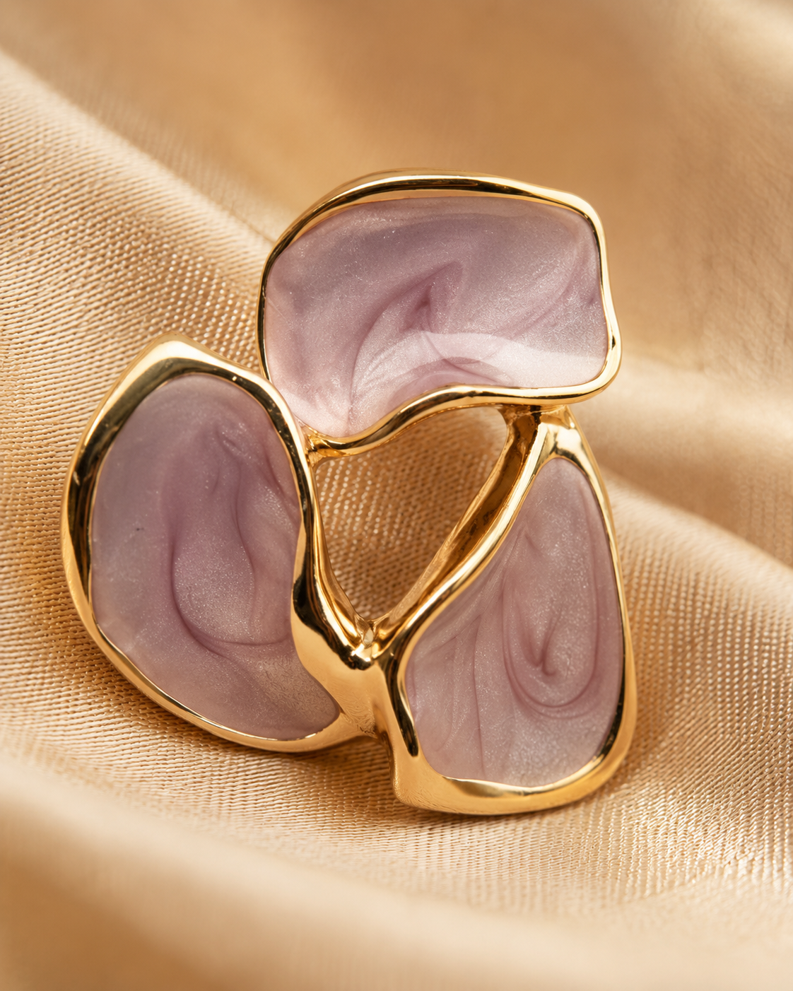 Shreevika Blush Pink Enamel Abstract Stud Earrings | Gold-Plated Contemporary Geometric Earrings for Women & Girls | Lightweight Minimalist Fashion Jewelry