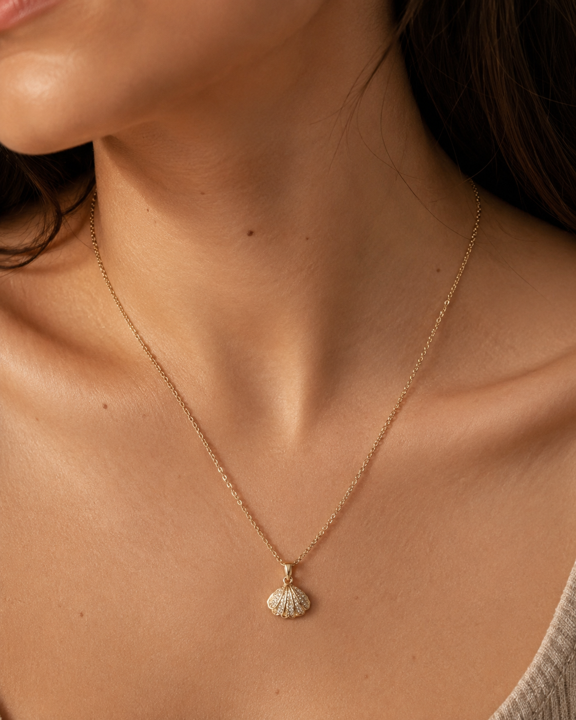 Seashell Locket Necklace