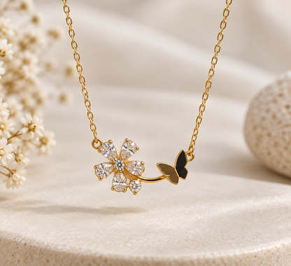 Enchanted Butterfly Bloom Necklace