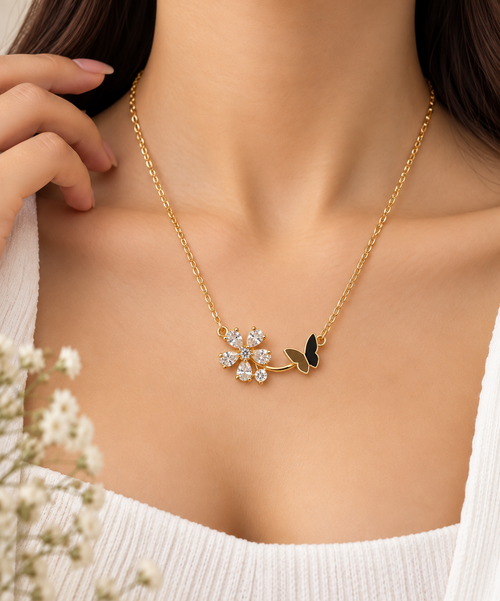 Enchanted Butterfly Bloom Necklace
