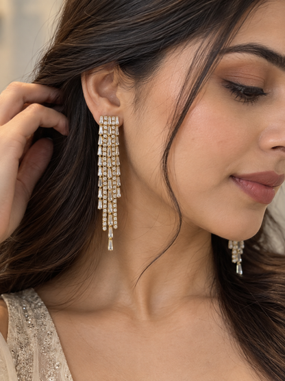 Celeste Crystal Cascade Earrings