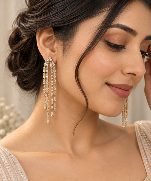 Celeste Crystal Cascade Earrings