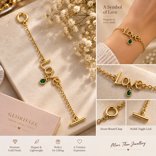 Love Slider - Emerald green bracelate