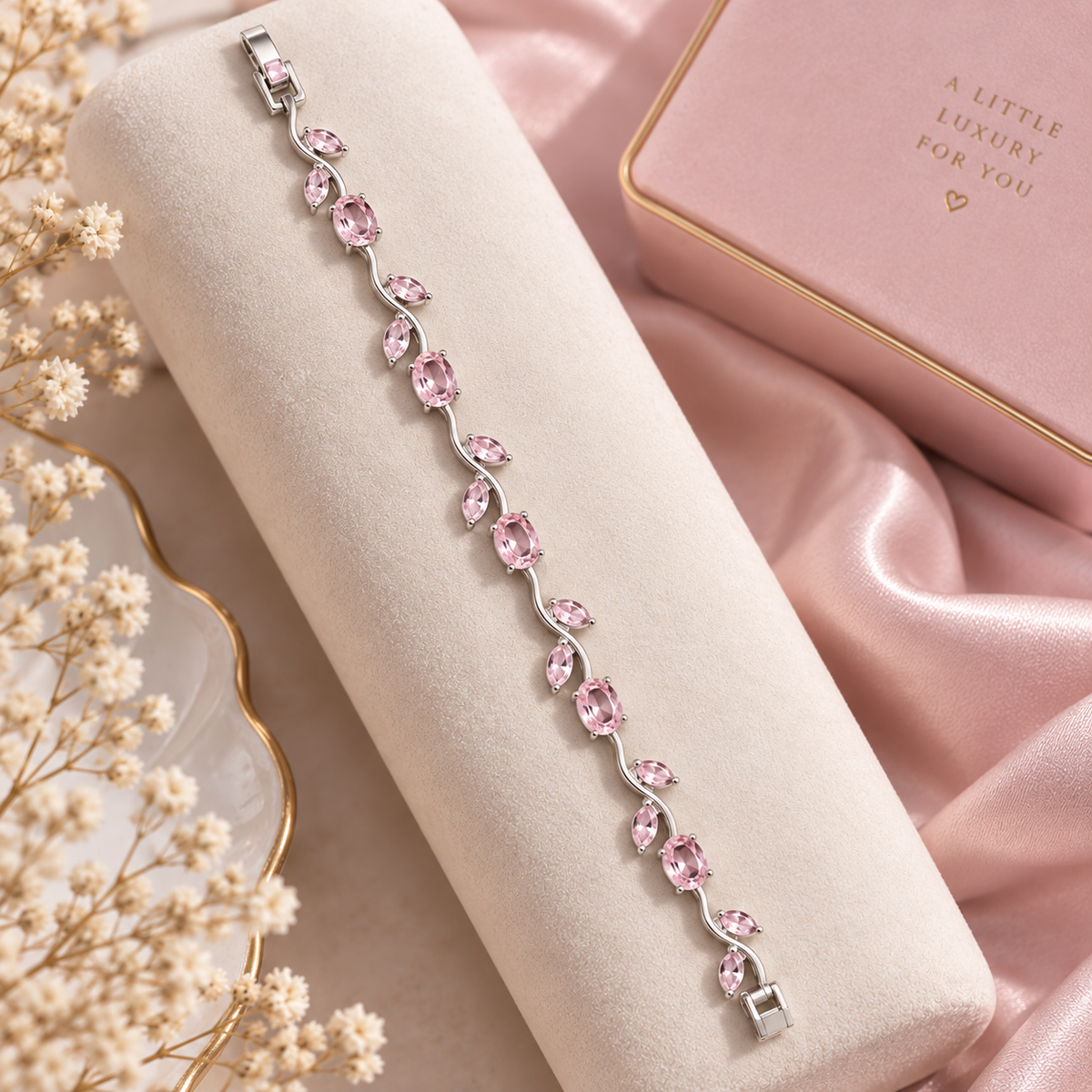 Rose Pink Tulip Bracelet