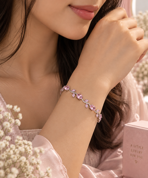 Rose Pink Tulip Bracelet