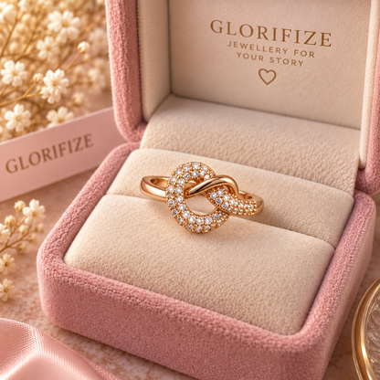 Golden Crysle Knot Ring