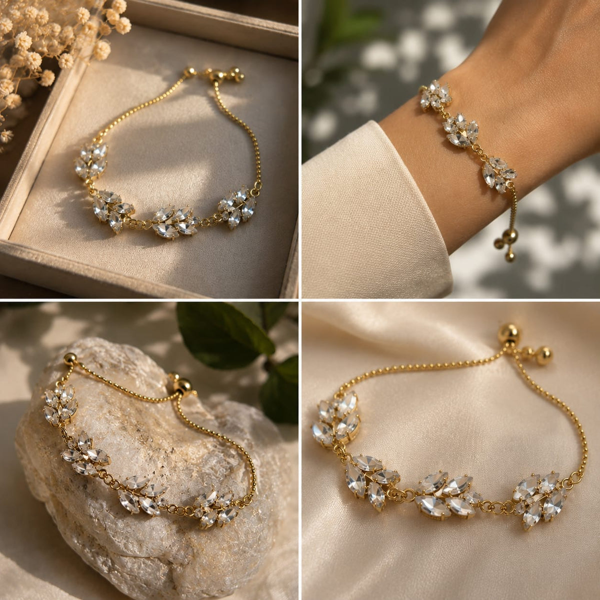 Crysle Leaf Link Bracelet